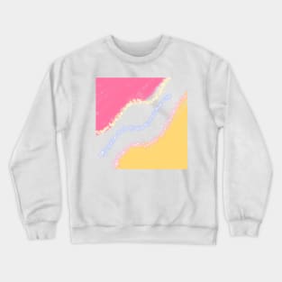 Yellow red watercolor glitter sparkle art Crewneck Sweatshirt